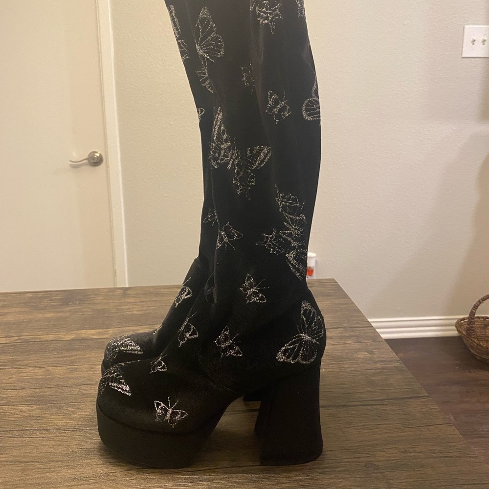 Dolls Kill x Delias - Butterfly Thigh High Boots